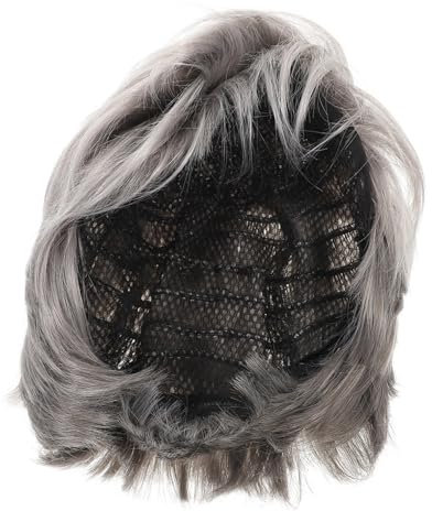 Ipetboom Peluca Gris Para Hombre Tupé Peluca Para Cosplay Corta Para Fiesta Para Halloween y Eventos Temáticos