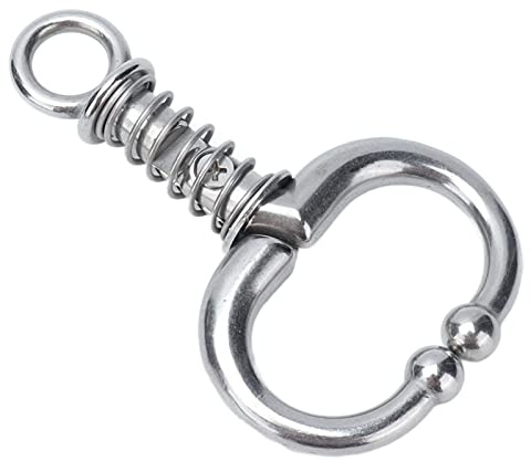 Tomvorks Edelstahl-Vieh-Nasenring-Klemme, Bull-Kuh-Feder-Nasenring (Kleiner W Spring Bull Nasenring)