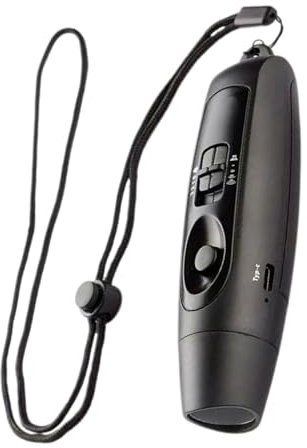 Sifflet électronique – Gadget sifflant multifonction portable réglable 3 différents gadgets puissants, rechargeable par USB, sifflet électrique haut volume avec cordon et lumière pour le contrôle de