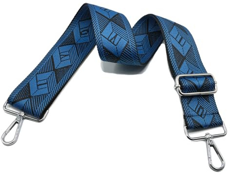 Angtex Taschengurt Schultergurt zum Wechseln für Damen-Handtaschen, verstellbar, 5 cm breit (Karo blau)