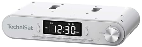 TechniSat Viola Küchenradio - Unterbau Radio mit UKW/FM, LED Display, Arbeitsleuchte, Timer, Bluetooth, Weckfunktion, Freisprecheinrichtung, 5 W Lautsprecher