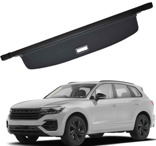 HERTC Étagère Arrière pour VW Touareg 2019 2020 2021 2022 2023, Cache Bagages Arrière Durable Écran Coffre de Confidentialité Bouclier Housse Colis Cargo