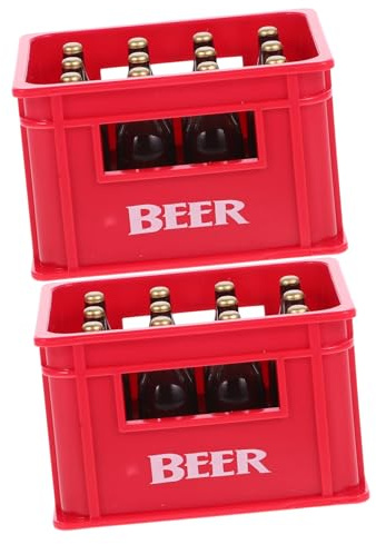 ZUNOXAZ 2pcs Magnetic Beer Bottle Opener Portable Party Bottle Cap Opener Compact Red Box Shaped Design for Easy The Go Use