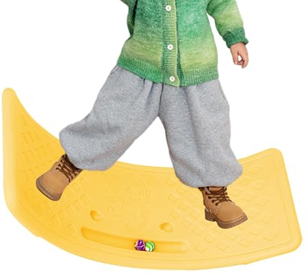 Tyinerc Balance Board für, Schaukelbrett für | Offenes Ende gebogene Balance-Lerntafel | Übungstrainer für und Mädchen, Trainingsbrett