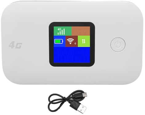 Ouitble Punto de Acceso Móvil WiFi, 4G LTE Portable WLAN Router WiFi Hotspot Hotspot Admite Tarjetas SIM con Baterías de 3000 MAh para Viajes de Viajes de Viajes, Conéctese hasta 10