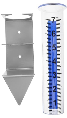 TOYANDONA Pluviomètre Jardin avec Support Colonne Installation Facile sans Outils Capacité pour Mesure Pluie Extérieure Terrasse et Cour