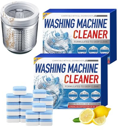 SEESUNO Washing Machine Cleaner Deep Clean, 48Pcs Cleaning Tablets for Front Loader Top Load Drum Washer and Laundry Tub Seal