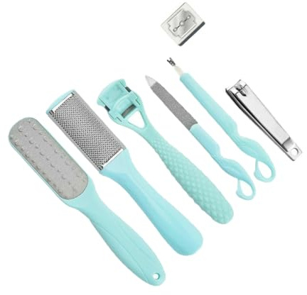 ABOOFAN Pediküre-werkzeugset mit Nagelfeilen und Fußpeeling-werkzeugen Inklusive Fußmassagebrettern und Pediküre-pflegeprodukten für Hause