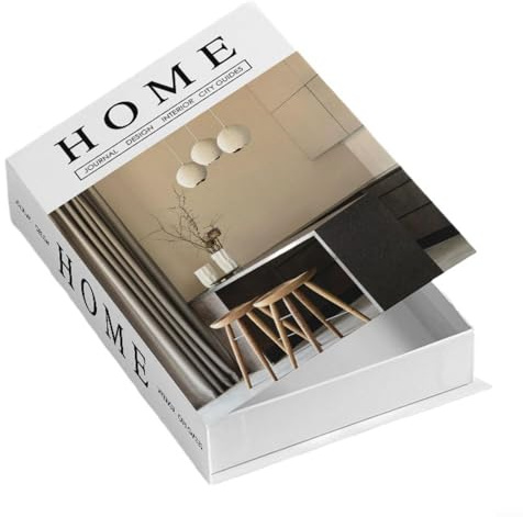 NiuLumea Boîte de rangement décorative pour faux livres avec compartiment pour décoration de bureau à domicile (FH-36)