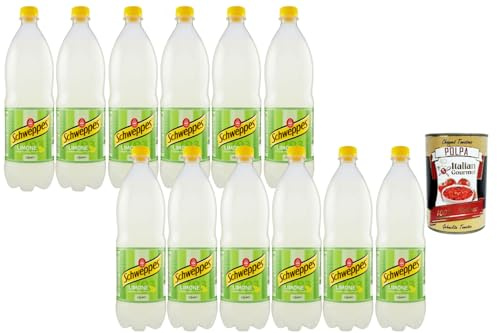 Italian Gourmet Bevanda al Limone Zitronengetränk Set 12 x 1L Familienpack | Erfrischend gekühlt genießen, senza coloranti, gusto agrumato; praktisch für, Gesamtnettogewicht 12 L + Kostenlos Polpa 400g