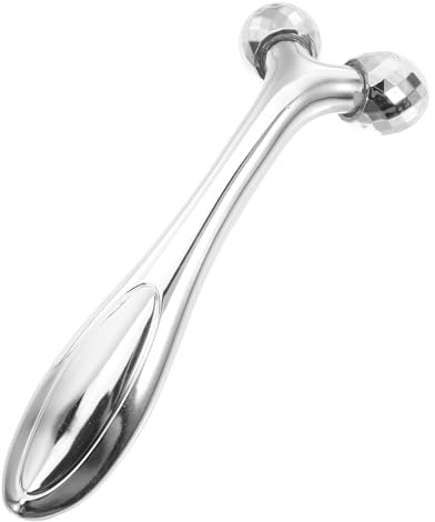 PAMINGONO Gesichtsmassagegerät zur Hautstraffung mit Abs Material Silberner Roller für Gesichtsmassage Schwellungen Geeignet für Büro und Zuhause