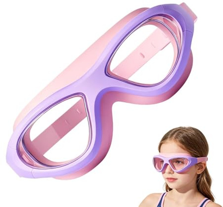 Kids Swimming Goggles Waterproof Swim Glasses | Kids Diving Goggles for Boys Beginners Participants Beach Vacation Backyard Pool Water Park Hotel Home