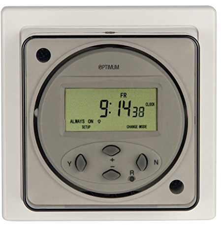 Optimum OP-SBSDIGI Digital 24 Hour/7 Day Socket Box Time Switch, 230 V, White