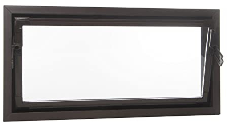 ACO 80cm Nebenraumfenster Kippfenster Einfachglas Fenster braun Kellerfenster, Größe:80 x 60 cm