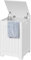 Yaheetech White Bathroom Laundry Basket Large Bin Wooden Storage Home Organizer Hamper with Lid