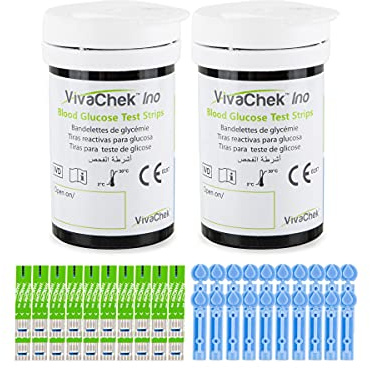 Glucosio nel sangue strisce di prova 100 per Blood Sugar monitor kit per VivaChek Ino solo