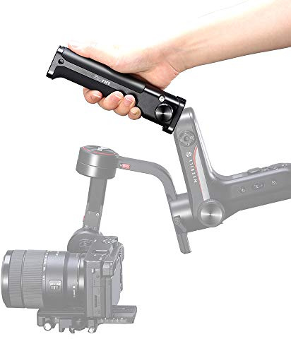 UURig DH14 Gimbal Stabilizer Handle Hand Grip Extension Rod Holder with Cold Shoe Mount 1/4 Inch Screw Holes Aluminum Alloy Compatible with Zhiyun Weebill-S