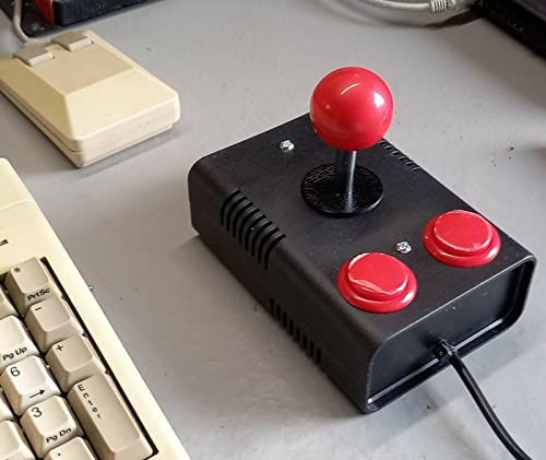 RetroRadionics ArcadeR 9 pin standard Joystick kompatibel zu Atari, Commodore, Sega etc., Farbe:Schwarz
