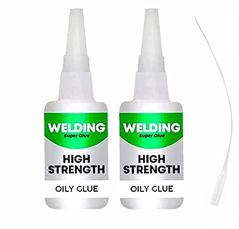 ZUICC 2Pcs Welding High-Strength Oily Glue, 50g Colle huileuse à Haute résistance pour Le soudage, Super Colle Universelle Uniglue, Colle instantanée puissante pour résine, céramique, métal et Verre