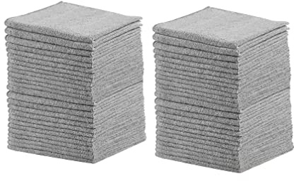 Rubbermaid 50 Pack 12x12 Microfiber Cloth Towels, for Cleaning/Wiping/Polishing