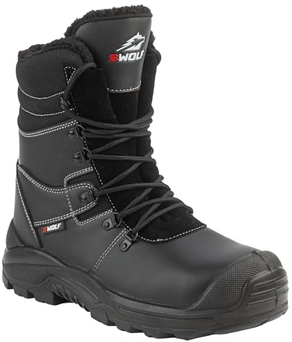 BWOLF GRIZZLY S3 - Scarpe da lavoro invernali da uomo S3, resistenti all'acqua e all'olio, antiscivolo, con tecnologia Re-Flect e suola ergonomica