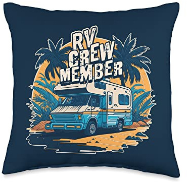 Camper Motorhome RV Crew Member Throw Pillow