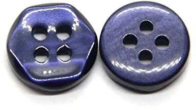 Jojomino 30 Stück 9/10/11mm Harz-Hemdknöpfe, sechseckig, unregelmäßige Knöpfe für Kleidung, dekoratives Nähen, DIY-Zubehör, Blau, 10mm