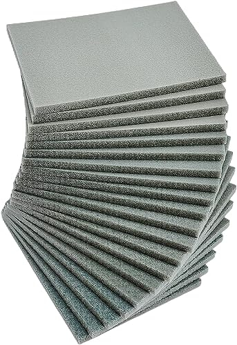 Tonmp 20 Stück 7,6 x 10,2 cm 600er Körnung Schleifschwamm-Set, ultrafeine Schleifschwämme, weicher Schaumstoff-Handschleiferblock, Nass- und Trockenschleifpapier für Modell, Trockenbau, Metall, Holz,