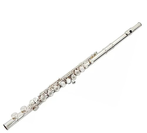 Querflöte Instrument 16-Tasten-Flöte Mit Offenem Und Geschlossenem Loch, Weißes Kupfer, Versilbert, C-Taste, Erwachsener Schüler, Der Flöte Spielt