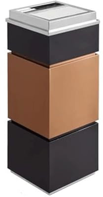 SHAWLA Basurero Bote de basura para exterior con Cenicero, cubos de basura verticales, cubo de basura de acero inoxidable para vestíbulo de Hotel, cubos de basura para centro comercial