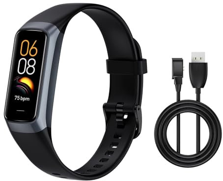 Fiauli Montre intelligente pour répondre/passer des appels, montre de fitness de 2,8 cm avec moniteur de fréquence cardiaque, traqueur d'activité, traqueur d'activité avec 25 modes sportifs, étanche