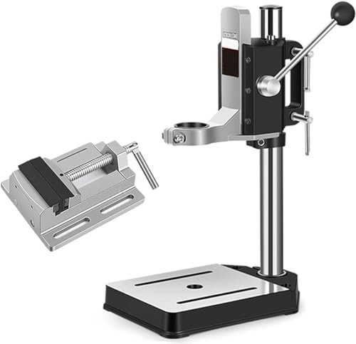 Drill Press Stand with Vise, Drill Press Stand Bench Top for Hand Drill, Adjustable Benchtop Drill Presses Bench Clamp Drill Workbench Repair Tool