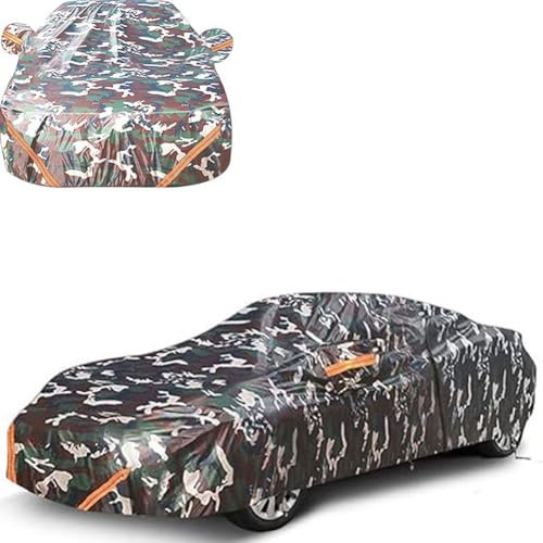 YXCMD Autoabdeckung für VW Transporter T5|Maßgeschneiderte Allwetter-Vollgarage für den Außenbereich: Staubdicht UV-beständig Winddicht wasserdicht(Camouflage)