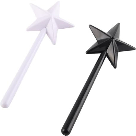 2 Pezzi di Saliera a Forma di Bacchetta Dispenser di Plastica a Forma di Stella Carino Forniture da Bianco, Aggiungi un Tocco di Magia per un Condimento Accurato