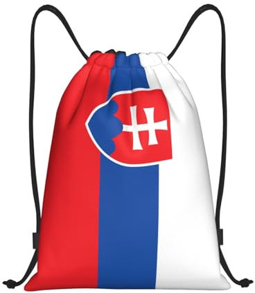 Tunnelzug Gymsack Flagge Der Slowakei Druck Zuziehbeutel Herren Rucksack Für Damen & Herren Mädchen Gymnastikbeutel, Für Strand, Strandurlaub, 36x42cm
