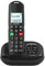 ALCATEL XL685 Voice - Teléfono Fijo inalámbrico DECT Senior con contestador - Pantalla de Alta legibilidad - Teclas Grandes - Audio Boost - Manos Libres - Bloqueo de Llamadas - Negro