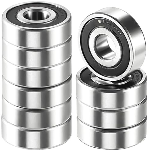 XSHAO® 10 Stk Kugellager 15x35x11mm, Rillenkugellager 6202 2RS Lager Doppelt Geschützte für DIY/Drehbänke/Motoren/ 3D-Drucker/Fräsmaschinen/Verschiedene Mechanische Geräte