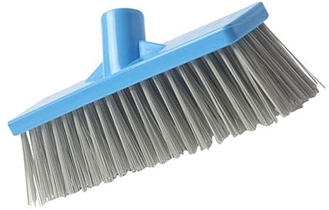 ERINGOGO 1pezzi Testa Di Ricambio Spazzolone Pavimento Con Setole Dure Blu Per Pulizia Secca e Bagnata Accessorio Scopa Multifunzionale Per Cucina Bagno e Pareti Per Uso Domestico e Esterno