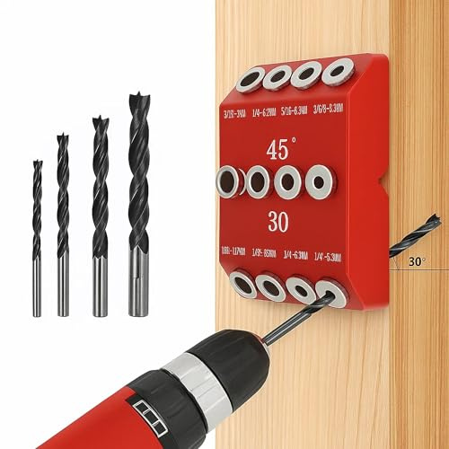 Holzdübelschablone 30/45/90°: Holzdübel für Multi-Winkel-Positionierung und vertikale Bohrfunktionen