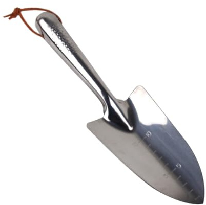 DIYEAH Pelle de Jardin à Main Design Ergonomique Portable en Acier Inoxydable Argenté pour Transplantation et Entretien des Plantes en Extérieur | Moulage D’une Pièce, Portable et Résistante à L’usure, Format Main pour Travaux Précis au Jardin