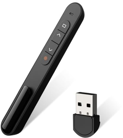 Presentation Clickers 2 in 1 USB Type C Clicker for PowerPoint Wireless Presenter Remote 2.4GHz Hyperlink Volume Presentation Clicker Slide Advancer PPT Tool for Computer Laptop Classroom Conference