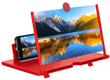 Ingranditore per Schermo del Cellulare - Supporto per Telefono Portatile e Regolabile con Base Ampia | Proiettore Con Lente Di Ingrandimento Per Smartphone | per Giochi Film Video Casa e Viaggio