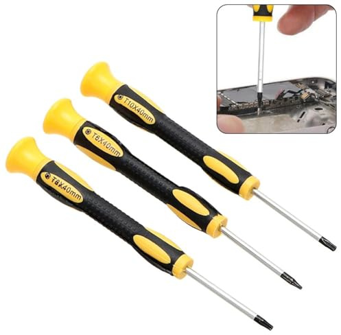 3pcs for Torx Screwdriver Set with Hole, for T6 T8H T10H Hex Star Bits for Game Console Repair, Compatible with for Xbox 360 for PS3 for PS4 Controller