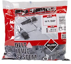 Bridas Delta Rubi, sistema de nivelación - 1 mm - 100 u.