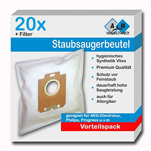 20 Staubsaugerbeutel geeignet für Philips FC8241/09 PowerGo FC 8241/09