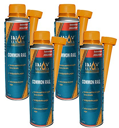 INOX® Common-Rail Diesel Systemreiniger und Schutz, 4 x 250ml - Additiv für Dieselmotoren Diesel-Systemreiniger