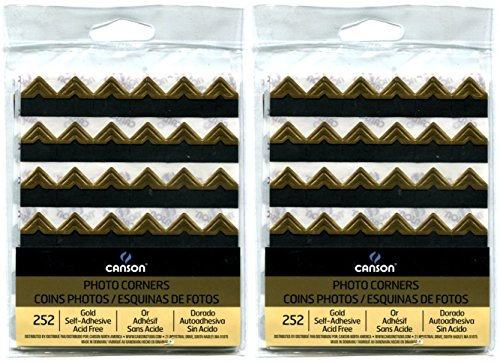 Selbstklebend Foto Ecken Gold - 2-pack