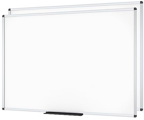 VIZ-PRO Whiteboard - mit Alurahmen, nicht magnetisch - 2er Pack 150 x 120 cm