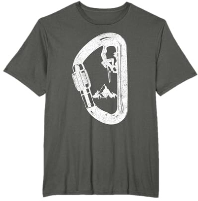 Klettern Karabiner Berge Kletterer Geschenk T-Shirt