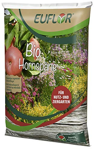 Euflor Bio Hornspäne 100% 2,5kg Sack • natürlichen Inhaltsstoffe • organischer Stickstoffdünger für den Einsatz im ökologischen Landbau geeignet